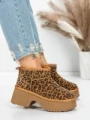 Ghete Dama din piele naturala 5W70 LEOPARD PRINT | PANTOFUL