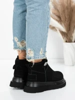 Ghete Dama din piele naturala 58W28 BLACK | PANTOFUL