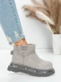 Ghete Dama din piele naturala 58W28 GREY | PANTOFUL