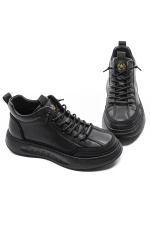 moški škornji iz naravnega usnja A661 Črna | Advancer