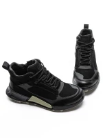 Moški škornji iz naravnega usnja 10532 Črna | Advancer