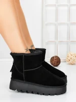 Ghete Dama din piele naturala 5W93 BLACK | PANTOFUL