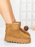 Ghete Dama din piele naturala 5W93 YELLOW | PANTOFUL