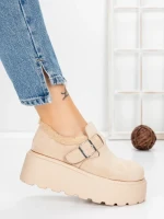Ghete Dama cu Platforma 58WL18 BEIGE | MEI