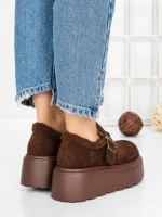 Ghete Dama cu Platforma 58WL18 BROWN | MEI