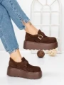 Ghete Dama cu Platforma 58WL18 BROWN | MEI