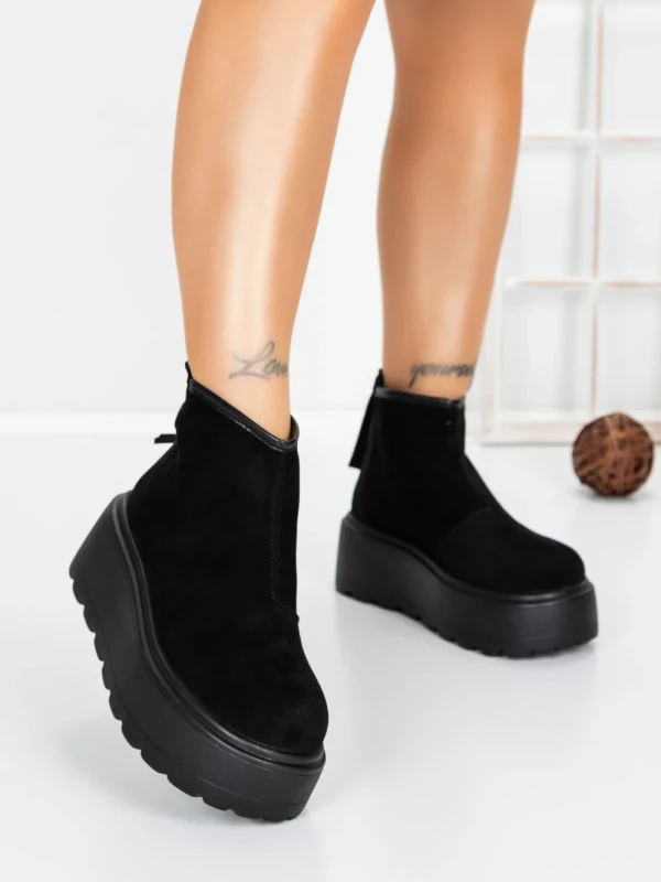 Ghete Dama cu Platforma 58WL19 BLACK | MEI