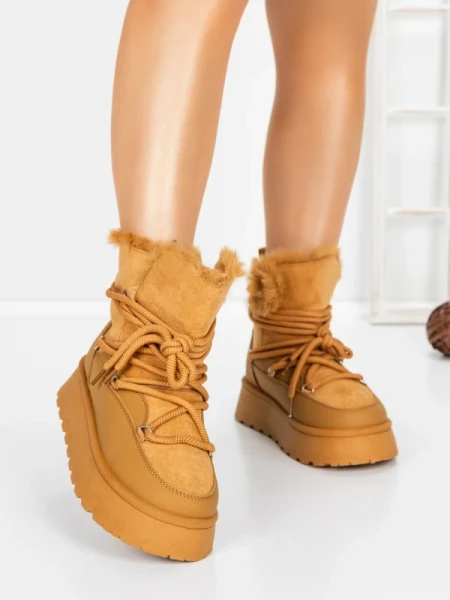 Ghete Dama cu Platforma 5GB9 YELLOW | MEI