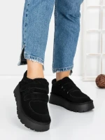 Ghete Dama din piele naturala 5W92 BLACK | PANTOFUL