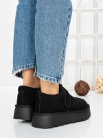 Ghete Dama din piele naturala 5W92 BLACK | PANTOFUL