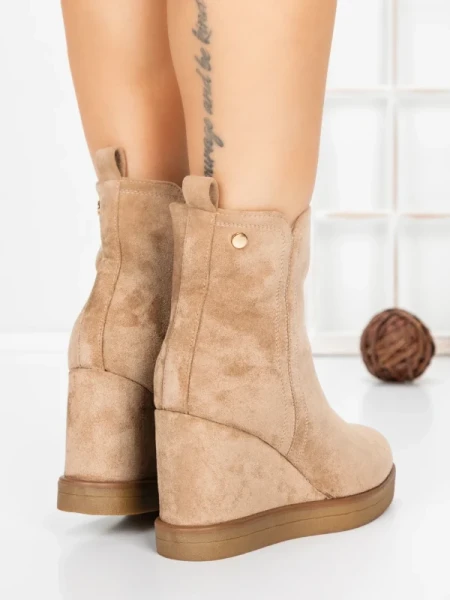 Ghete Dama cu Platforma 5AH51 DARK BEIGE | MEI