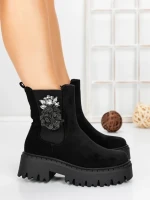 Ghete Dama cu Platforma 5AH52 BLACK | MEI