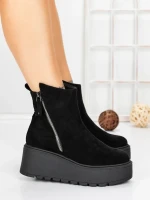 Ghete Dama cu Platforma 5AH56 BLACK | MEI