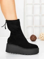 Ghete Dama cu Platforma 5AH57 BLACK | MEI