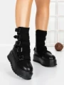 Ghete Dama cu Platforma 56WL2 BLACK | MEI