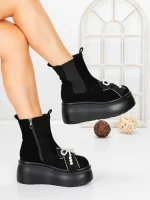 Ghete Dama cu Platforma 56WL9 BLACK | MEI