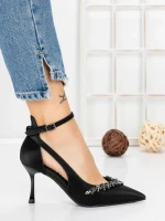 Pantofi Stiletto 5DC26 BLACK | MEI