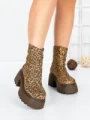 Ghete Dama cu Platforma 5WL77 LEOPARD PRINT | MEI