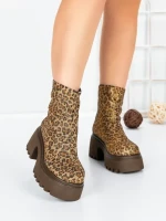 Ghete Dama cu Platforma 5WL77 LEOPARD PRINT | MEI