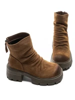 Ghete Dama din piele naturala D28-3F YELLOW | ADVANCER