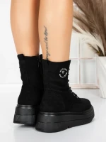 Ghete Dama cu Platforma 5AH59 BLACK | MEI