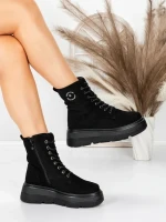 Ghete Dama cu Platforma 5AH59 BLACK | MEI