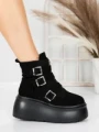 Ghete Dama cu Platforma 56WL13 BLACK | MEI