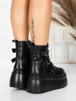 Ghete Dama cu Platforma 56WL13 BLACK | MEI