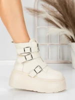 Ghete Dama cu Platforma 56WL13 BEIGE | MEI