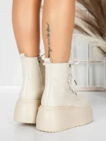 Ghete Dama cu Platforma 56WL16 BEIGE | MEI