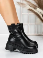 Ghete Dama cu Platforma 5W82 BLACK | MEI