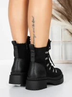 Ghete Dama cu Platforma 5AH67 BLACK | MEI