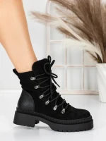 Ghete Dama cu Platforma 5AH67 BLACK | MEI