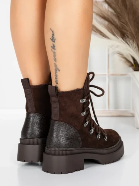 Ghete Dama cu Platforma 5AH67 BROWN | MEI