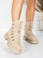 Ghete Dama cu Platforma 5AH67 BEIGE | MEI