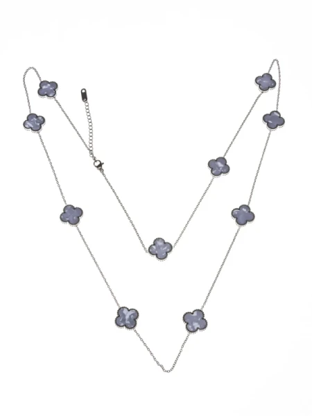 Colier YP-37 ARGINTIU-ALB | MEI