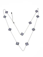 Colier YP-37 ARGINTIU-ALB | MEI