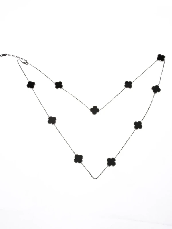 Colier YP-38 ARGINTIU-NEGRU | MEI