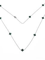 Ogrlica YP-39 Srebrna-Zelena | Mei