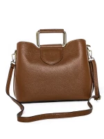 Ženske torbe iz pravega usnja GD52 Rjava | Forseti