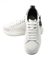 Moški športni copati iz naravnega usnja 3221 Bela-Črna | Advancer