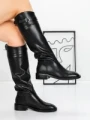 Cizme Dama din piele naturala 52AD6 BLACK | PANTOFUL