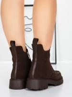 Ghete Dama din piele naturala 52AD7 BROWN | PANTOFUL