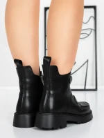 Ghete Dama din piele naturala 52AD7 BLACK | PANTOFUL