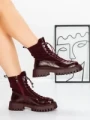 Ghete Dama din piele naturala 52AD8 WINERED | PANTOFUL