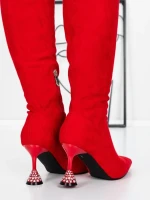 Cizme Dama cu Toc 5XKK66 RED | MEI