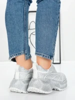 Pantofi Sport Dama cu Platforma 5WL93 WHITE | MEI