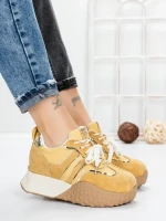 Pantofi Sport Dama cu Platforma 3A1-1 YELLOW | MEI