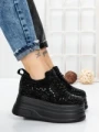 Pantofi Sport Dama cu Platforma 3592-1 BLACK | MEI
