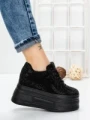 Pantofi Sport Dama cu Platforma 3591-6 BLACK | MEI